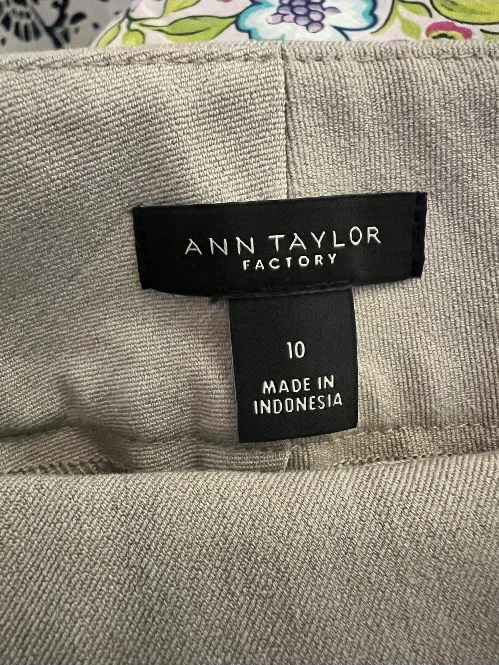 Ann Taylor Factory Light Taupe Straight-Leg Dress Pants - Picture 3 of 3